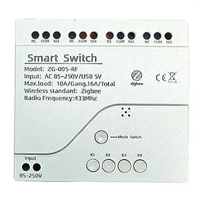 Tuya Zigbee 5-265V RF 4CH R3 Pro 4 Channel Relay