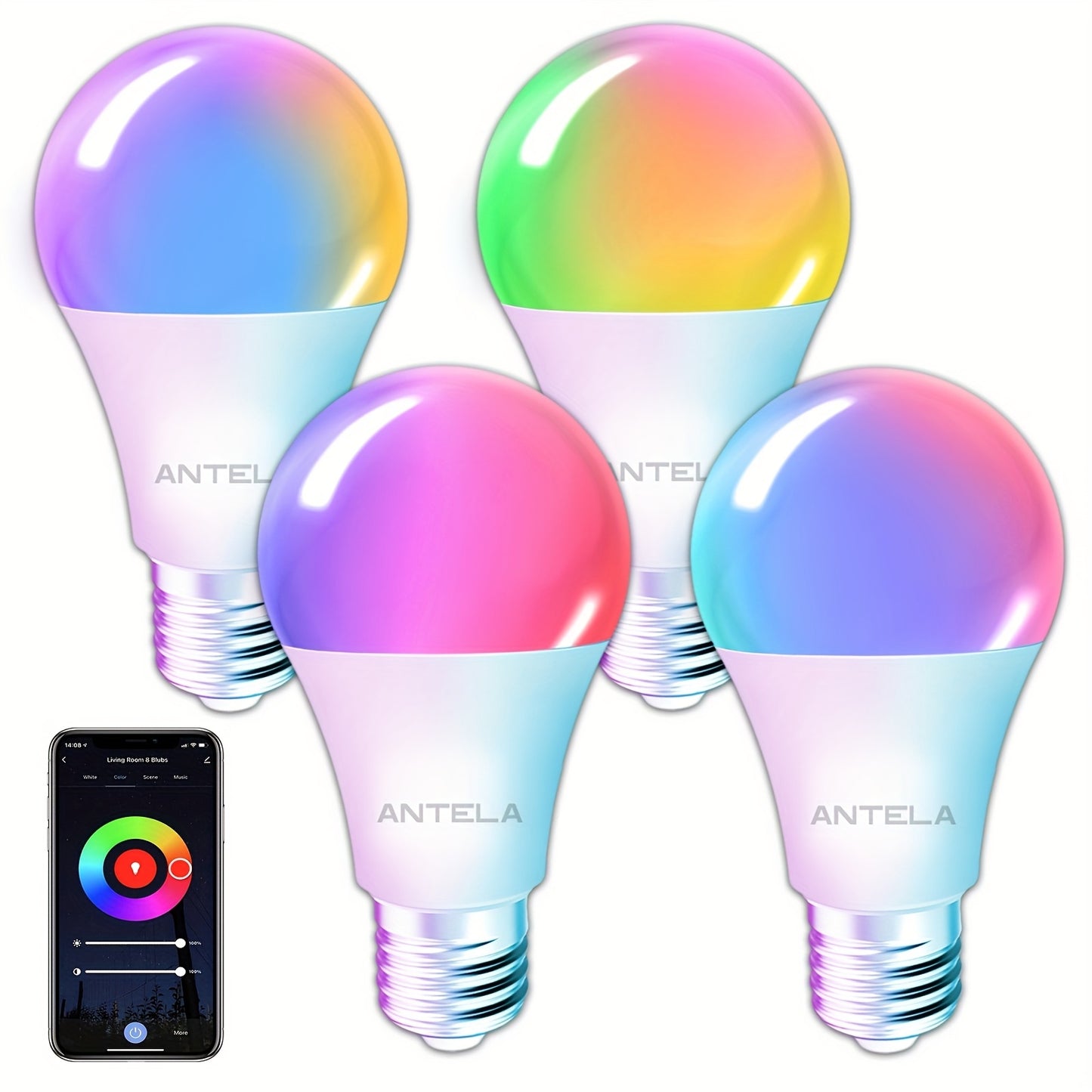 Tuya Smart WiFi LED Bulb E27 9W RGB Dimmable – Alexa & Google Compatible