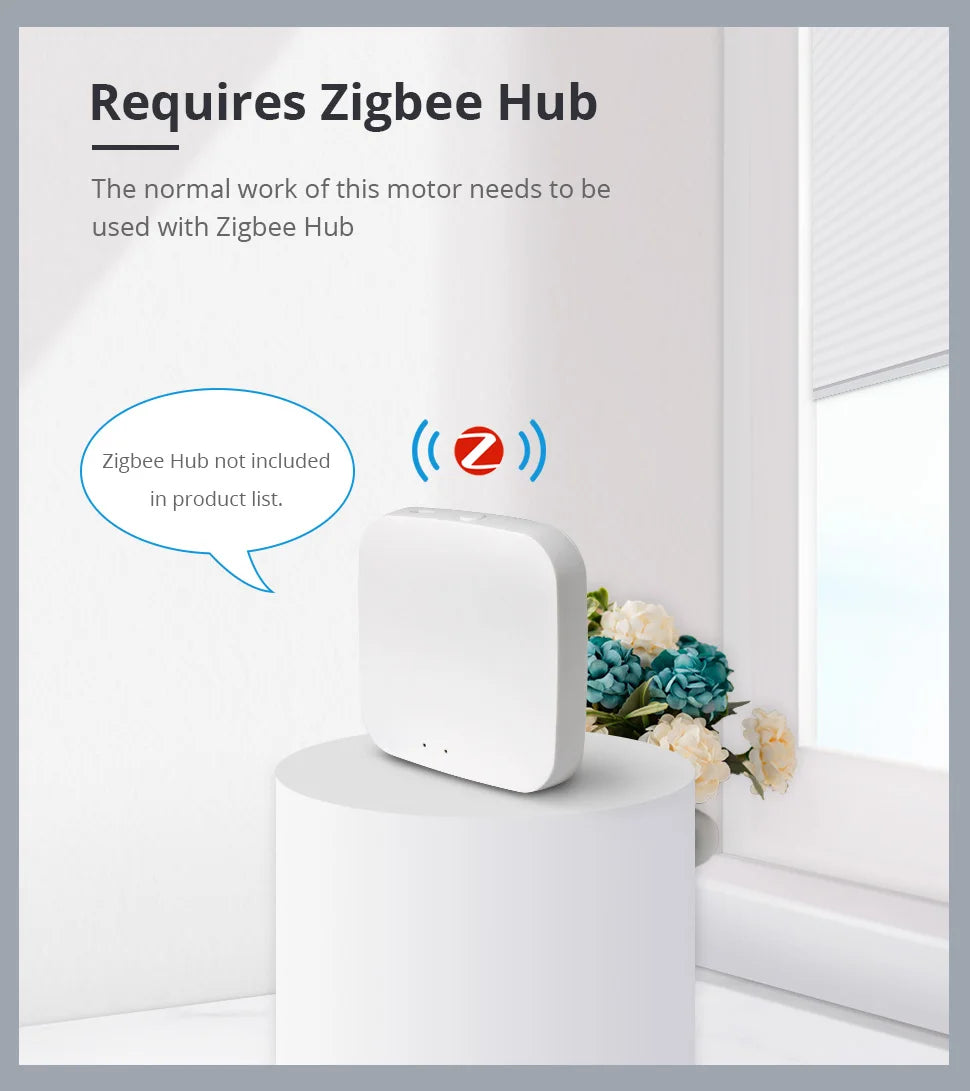 Tuya Zemismart Zigbee Roller Shade Blinds Motor for 17 25 28mm Tube