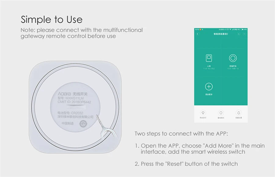 Aqara Sensor Smart Wireless Mini Switch (Mainland China Version)