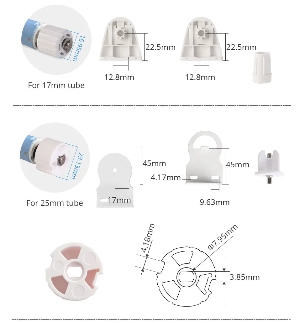 Tuya Zemismart Zigbee Roller Shade Blinds Motor for 17 25 28mm Tube