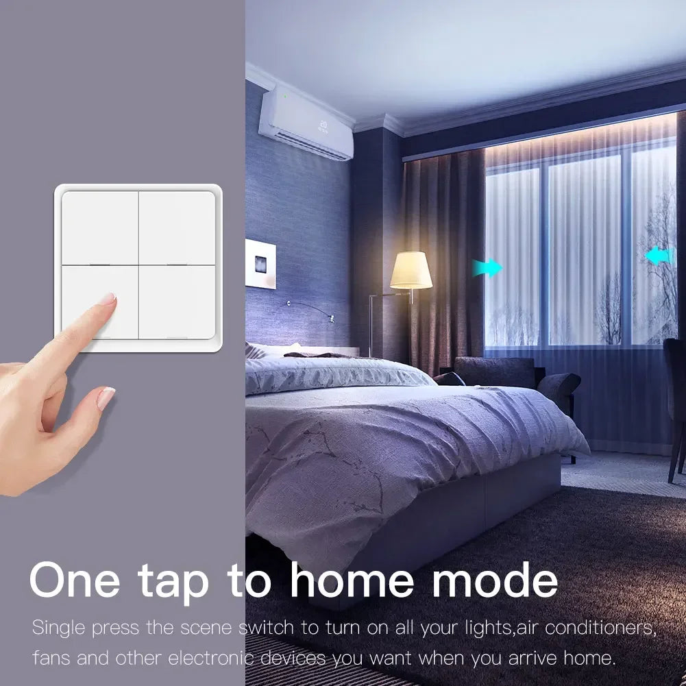 Tuya MOES 4 Gang Tuya ZigBee Wireless Scene Switch