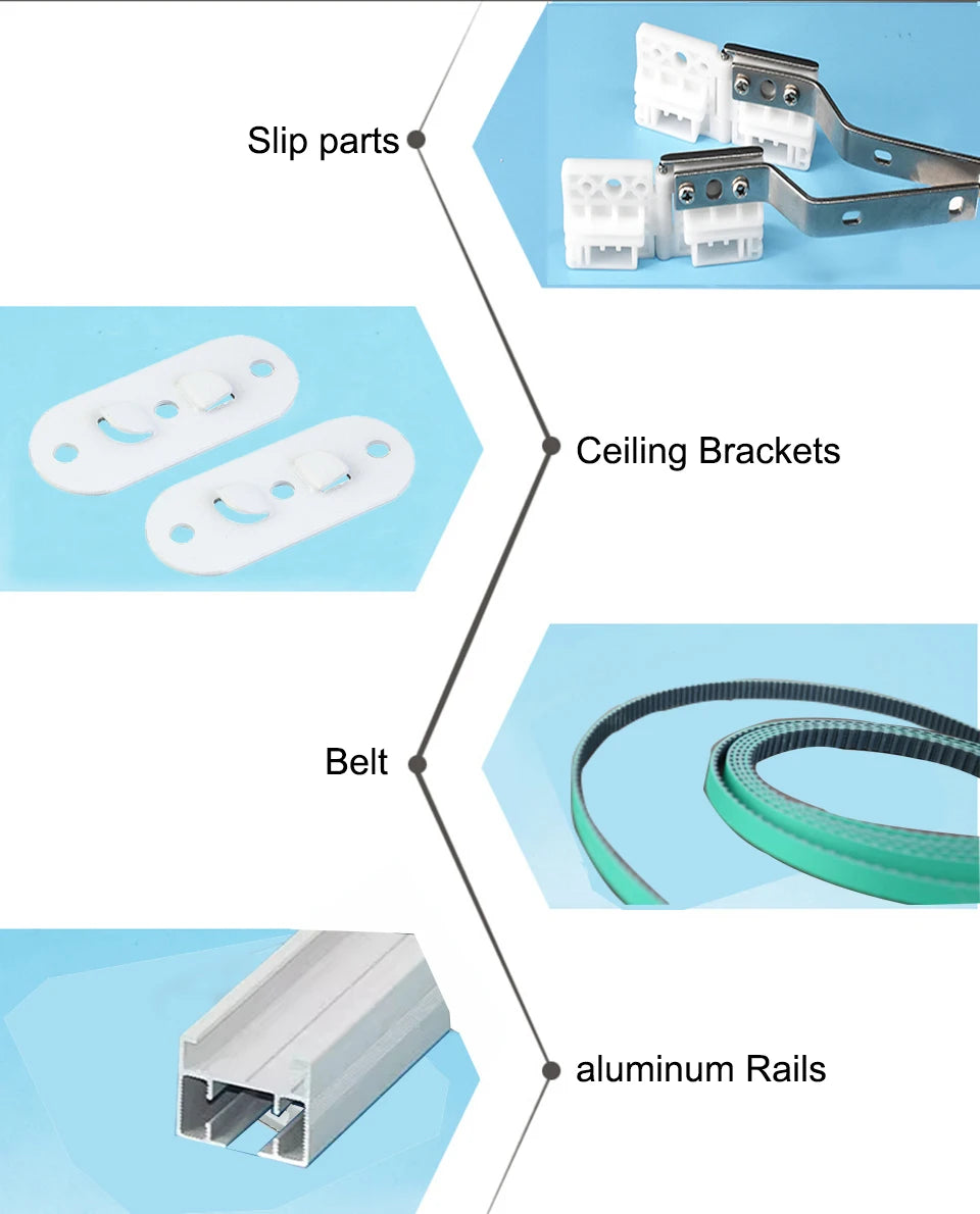 Tuya Smart Curtain Track Rails Electric Cornice for Curtains