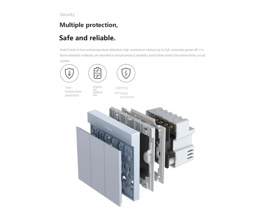 Aqara H1M Smart Wireless Key / Wall Switch With Neutral (Mainland China Version)