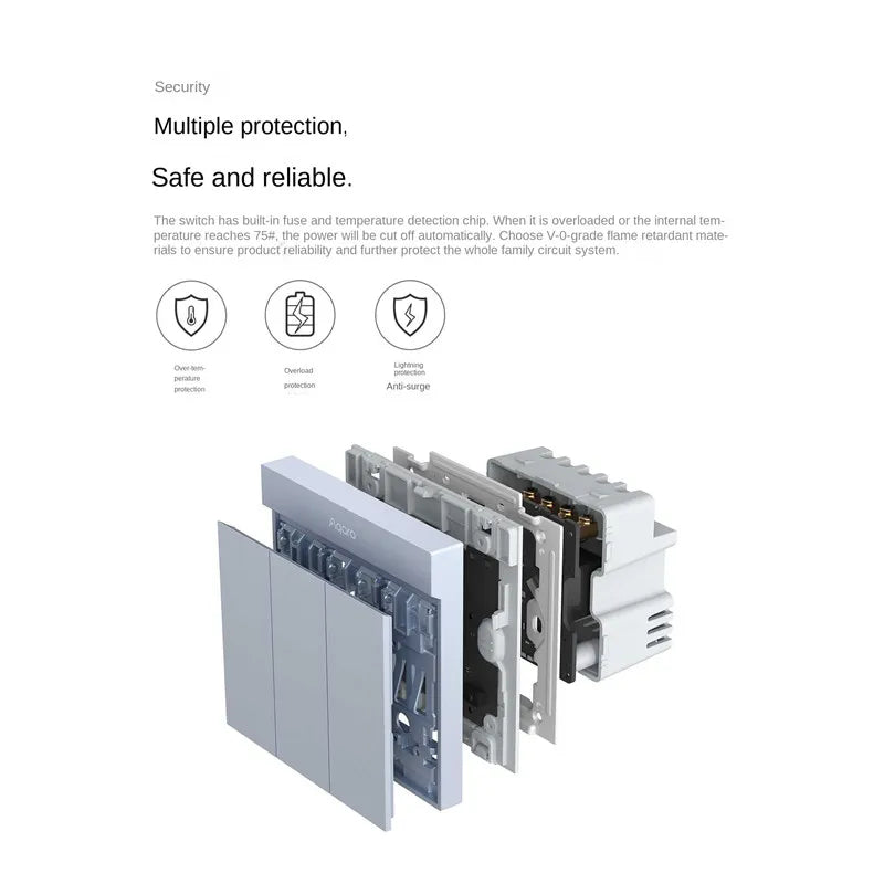 Aqara H1M Smart Wireless Key / Wall Switch With Neutral (Mainland China Version)