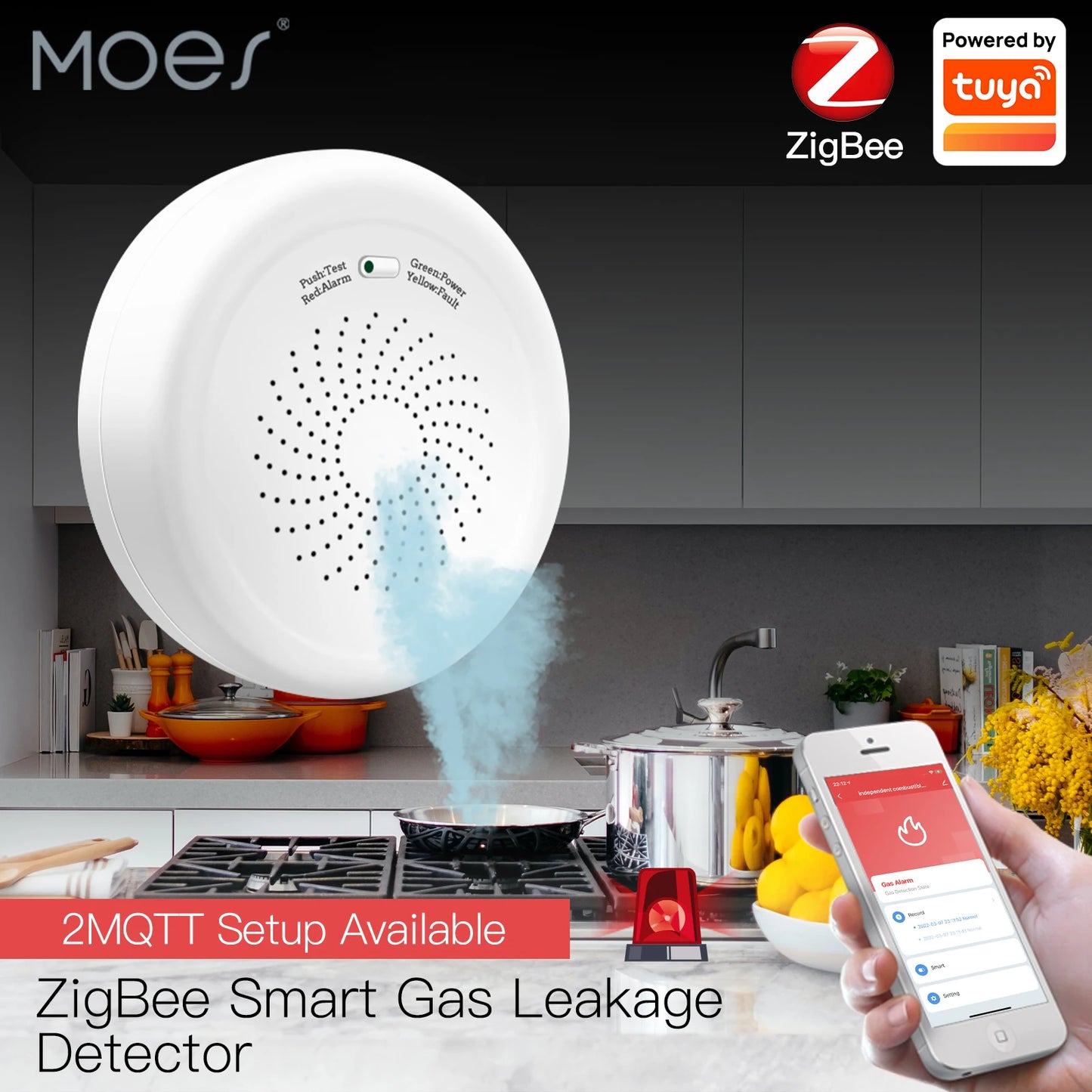Tuya MOES Smart ZigBee Gas Detector