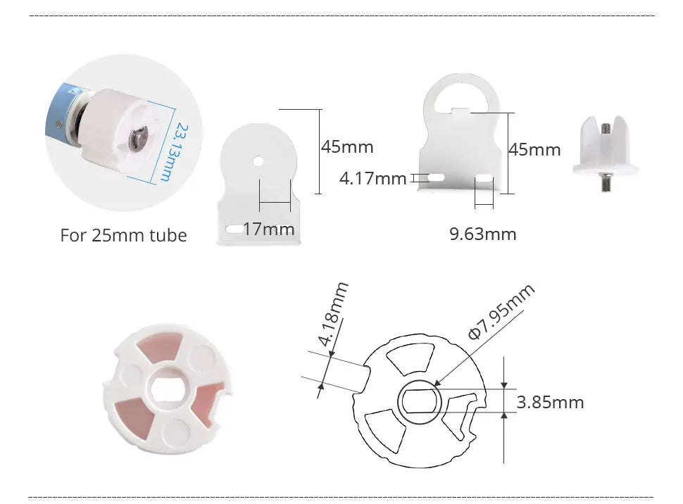 Tuya Zemismart Zigbee Roller Shade Blinds Motor for 17 25 28mm Tube