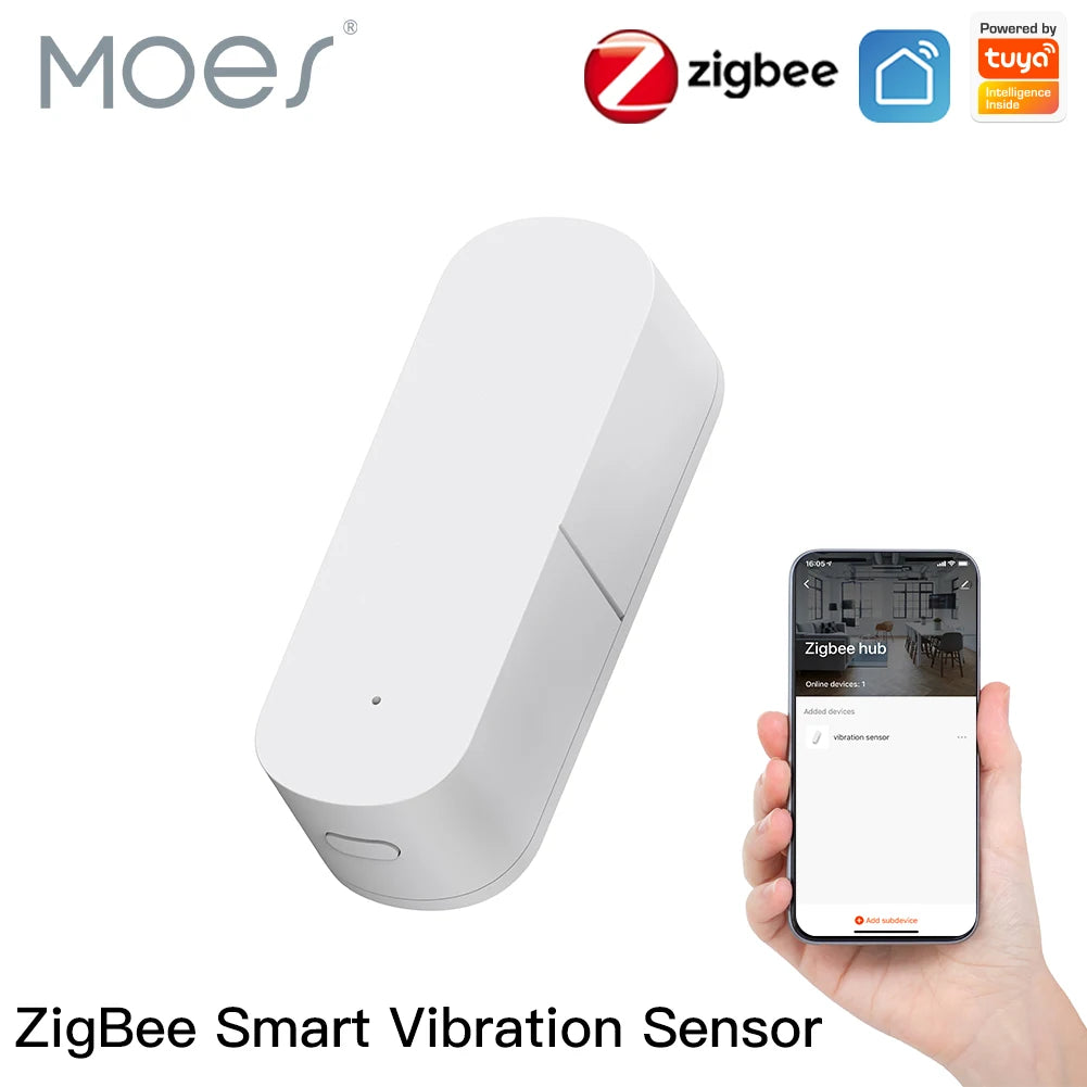 Tuya MOES Zigbee Smart Vibration Sensor Detection