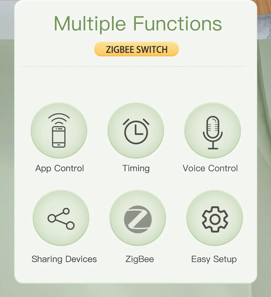 Tuya BSEED Zigbee Switches Smart Touch Light Switche No Neutral Wire Required