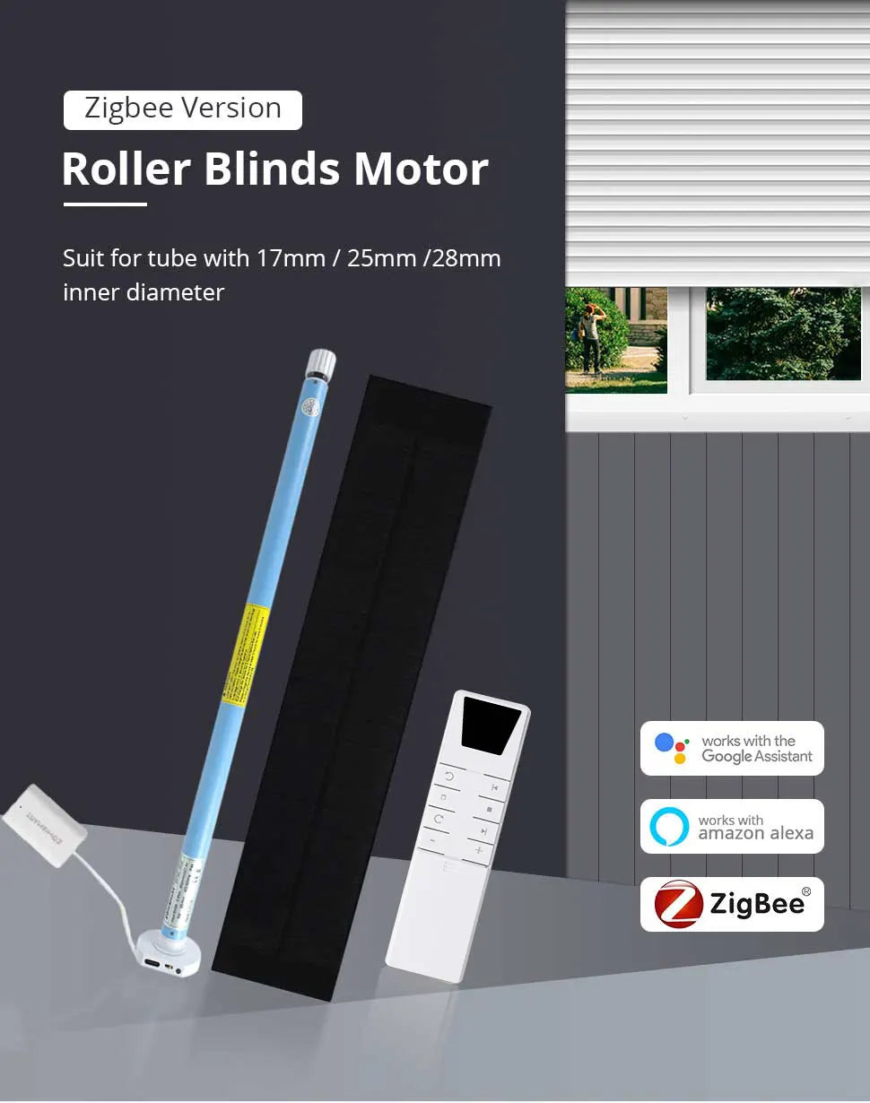 Tuya Zemismart Zigbee Roller Shade Blinds Motor for 17 25 28mm Tube