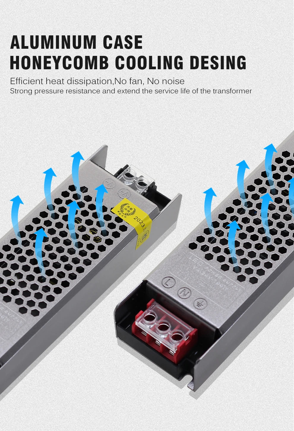 Semi-Filled Glue LED Power Supply Driver AC200-240V to DC 12V 24V Lighting Transformer 60W-400W for LED Strips
