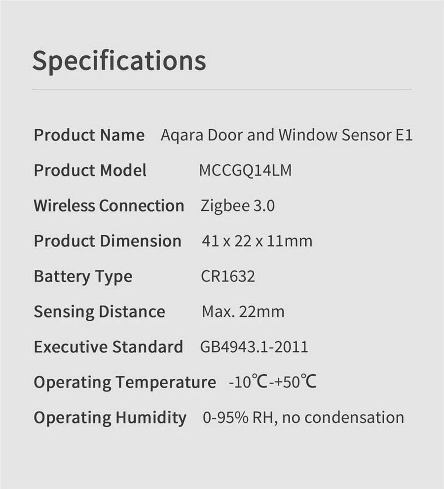 Aqara Door Window Sensor E1 (Mainland China Version)