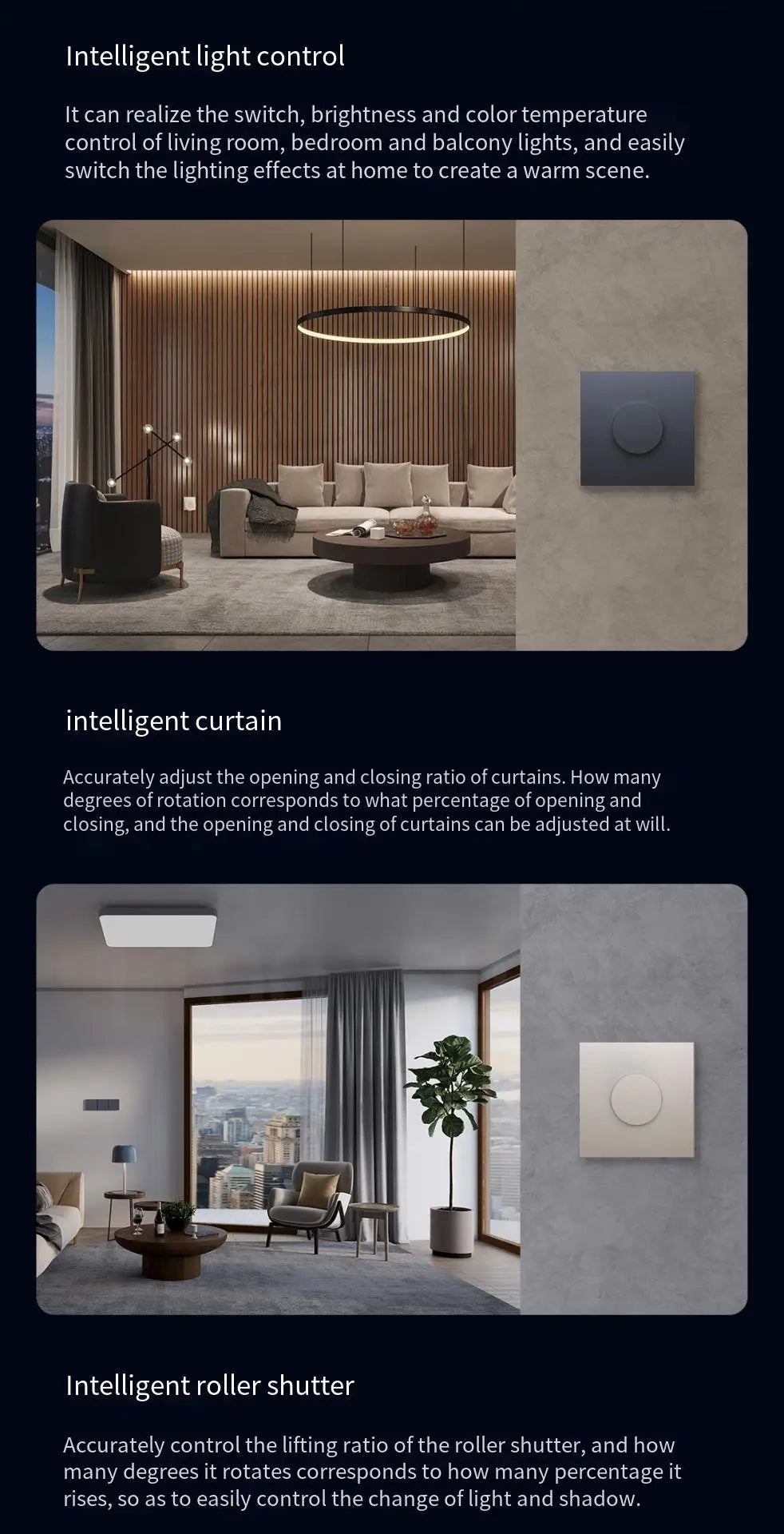 Aqara H1 Smart Dimmer Wireless Rotary Switch with Neutral / Wireless (Mainland China Version)