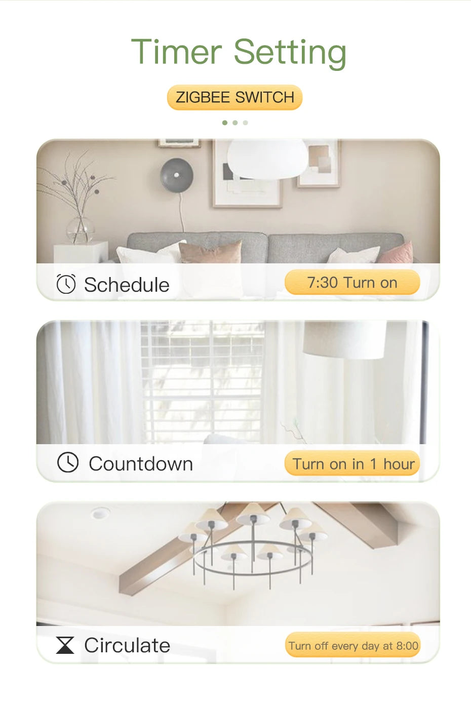 Tuya BSEED Zigbee Switches Smart Touch Light Switche No Neutral Wire Required