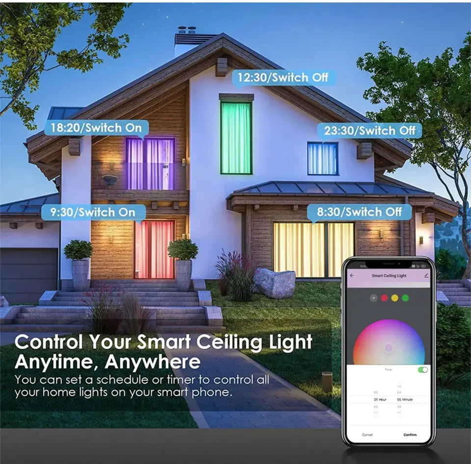Tuya Smart WiFi Ceiling Light 24W 220V RGB