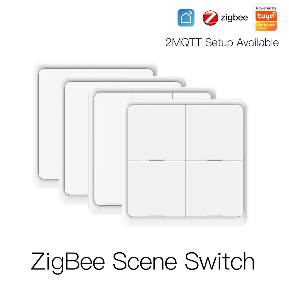 Tuya MOES 4 Gang Tuya ZigBee Wireless Scene Switch