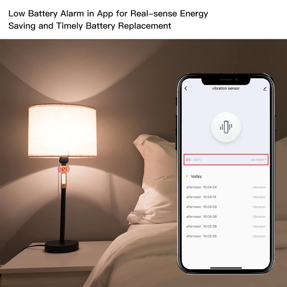 Tuya MOES Zigbee Smart Vibration Sensor Detection