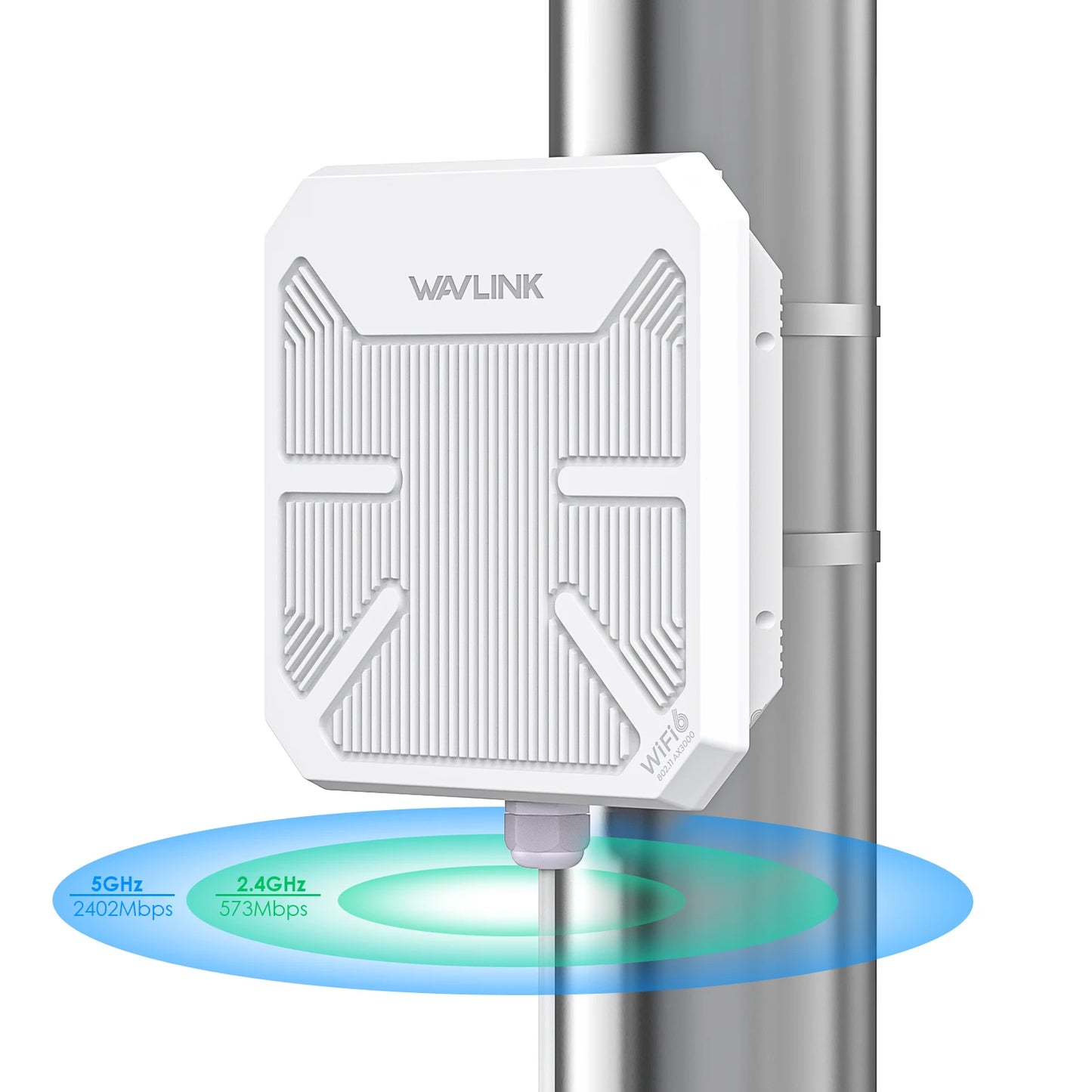 WAVLINK High Power AX3000 WiFi6 Outdoor Router/Repeater/AP 5G Long Range Outdoor WiFi Mesh Extender With PoE IP67 Weatherproof