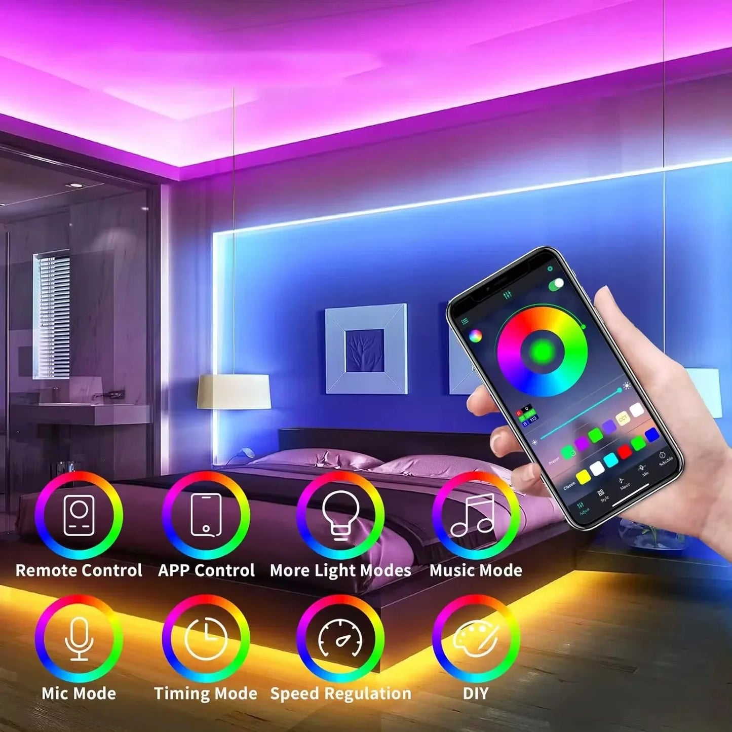 Tuya RGB Neon LED Strip IP65 Waterproof DIY USB Neon Strip