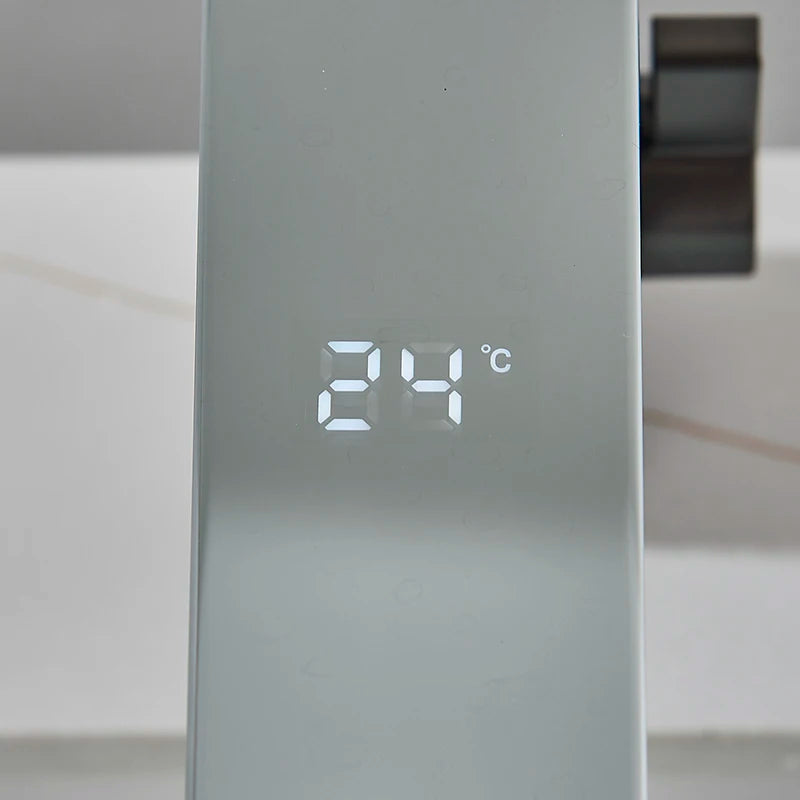 Luxury Smart LCD Dual Sensor Faucet  Cold Hot Water Mixer Bathroom Sink Tub Tap