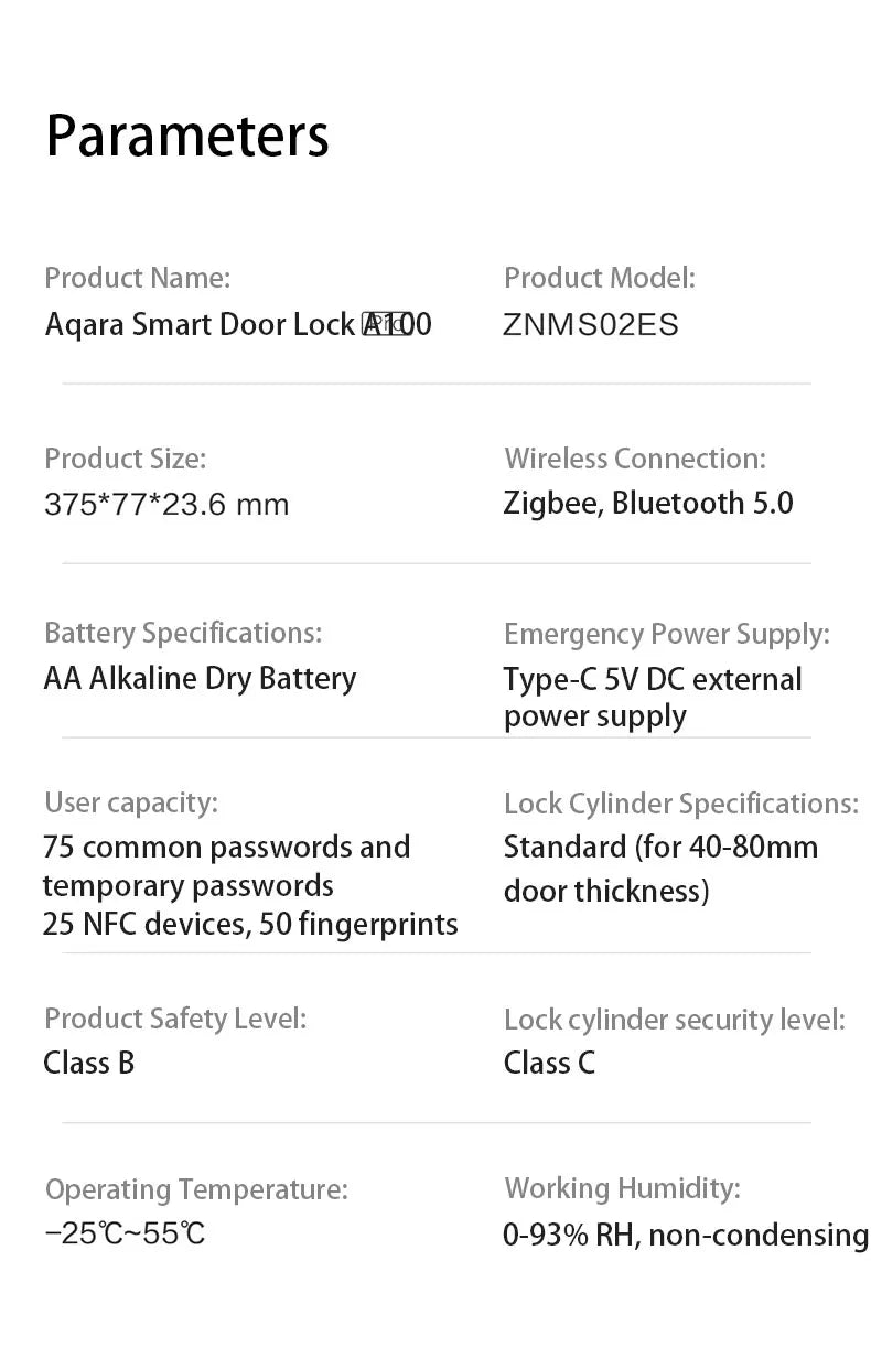 New Aqara Smart Door Lock A100 Pro (Mainland China Version)