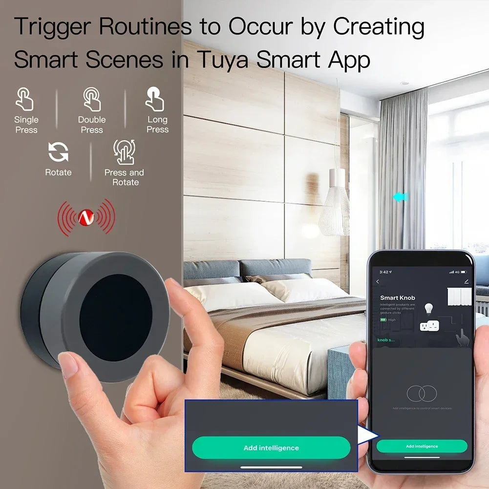 Tuya MOES ZigBee Smart Knob Switch Wireless Scene Switch Button Controller