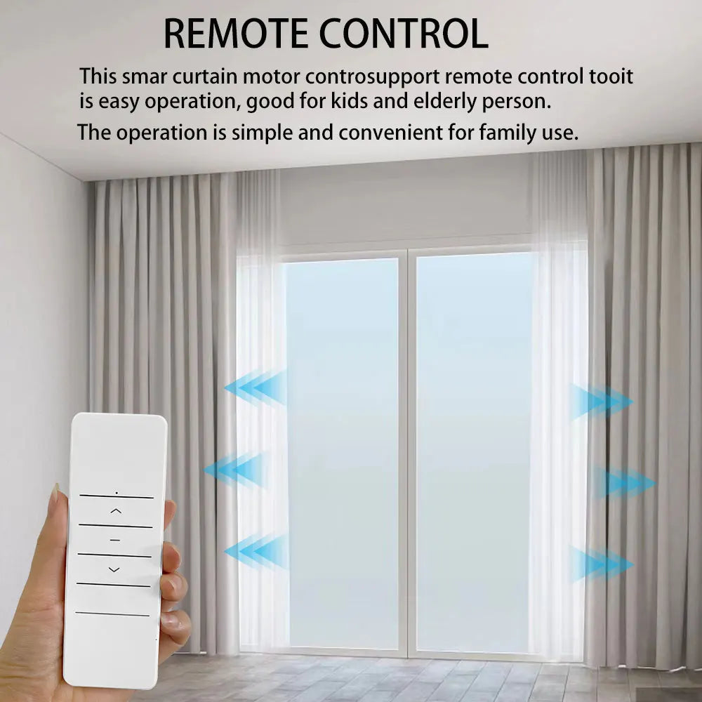 Tuya Battery Electric Curtain Motor Wired Free ZigBee Automatic Motorized Curtain