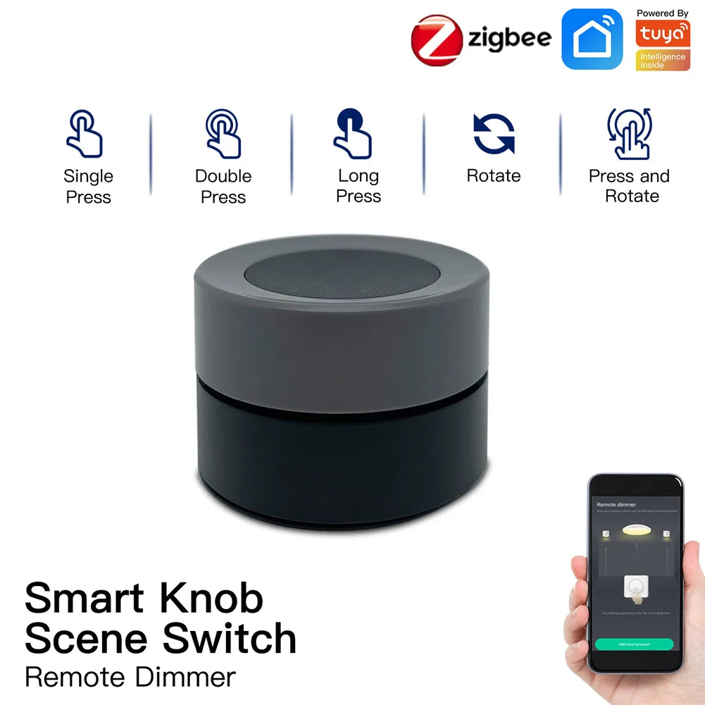 Tuya MOES ZigBee Smart Knob Switch Wireless Scene Switch Button Controller