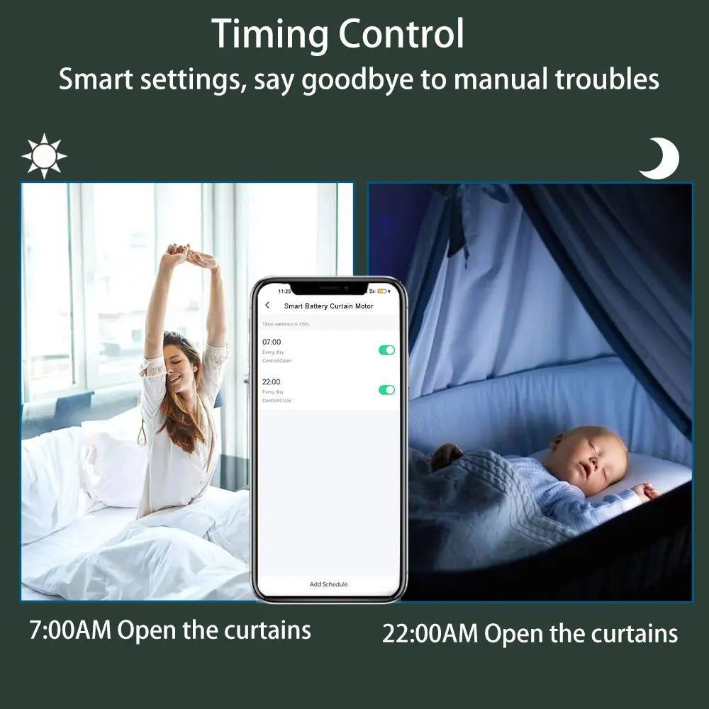 Tuya Battery Electric Curtain Motor Wired Free ZigBee Automatic Motorized Curtain