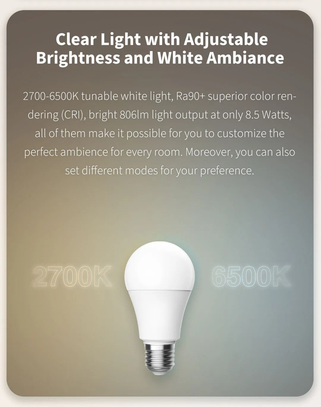 NEW 2024 Aqara Smart LED Bulb T1 (Mainland China Version)