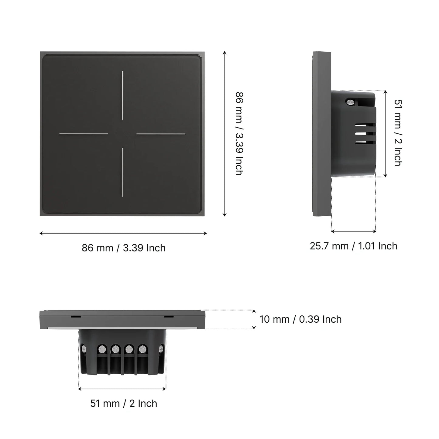 Tuya MOES ZigBee Smart Light Switch 2in1 Neutral Wire Required