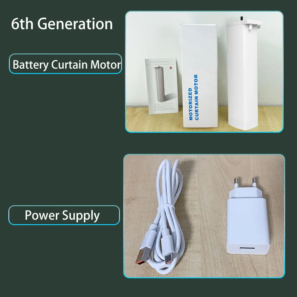 Tuya Battery Electric Curtain Motor Wired Free ZigBee Automatic Motorized Curtain