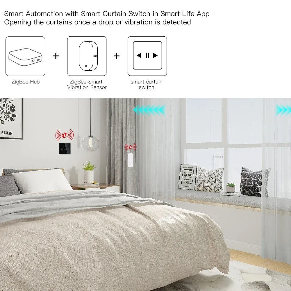Tuya MOES Zigbee Smart Vibration Sensor Detection