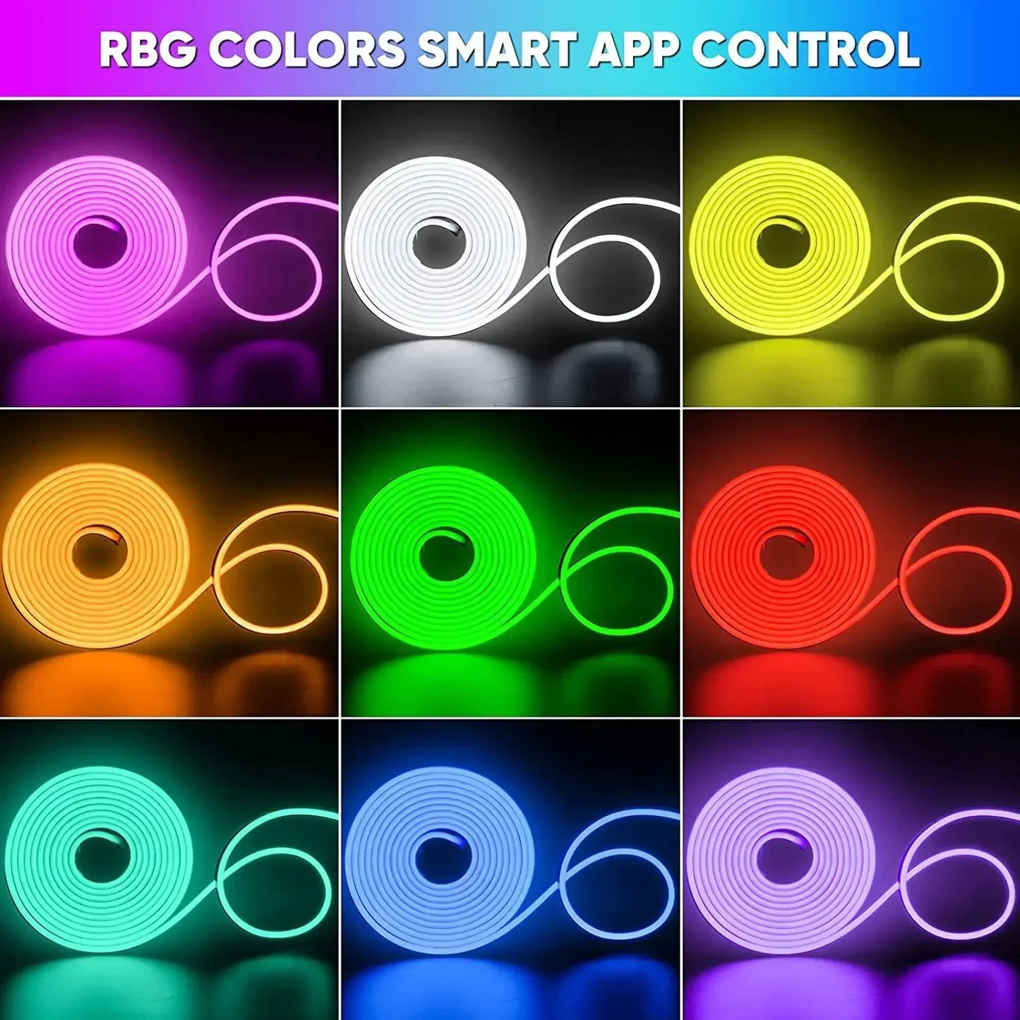 Tuya RGB Neon LED Strip IP65 Waterproof DIY USB Neon Strip