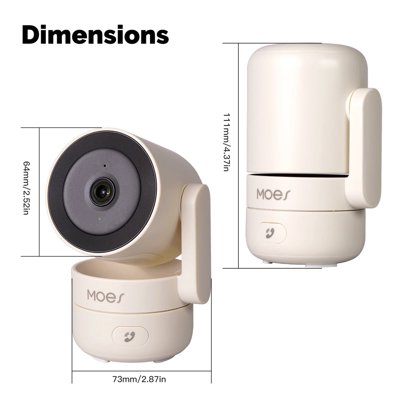 Tuya MOES WiFi Indoor Pan/Tilt Smart Security Camera 4MP HD – Infrared Night Vision – Motion & Sound Detection – Panoramic Patrol – Alexa & Google Compatible