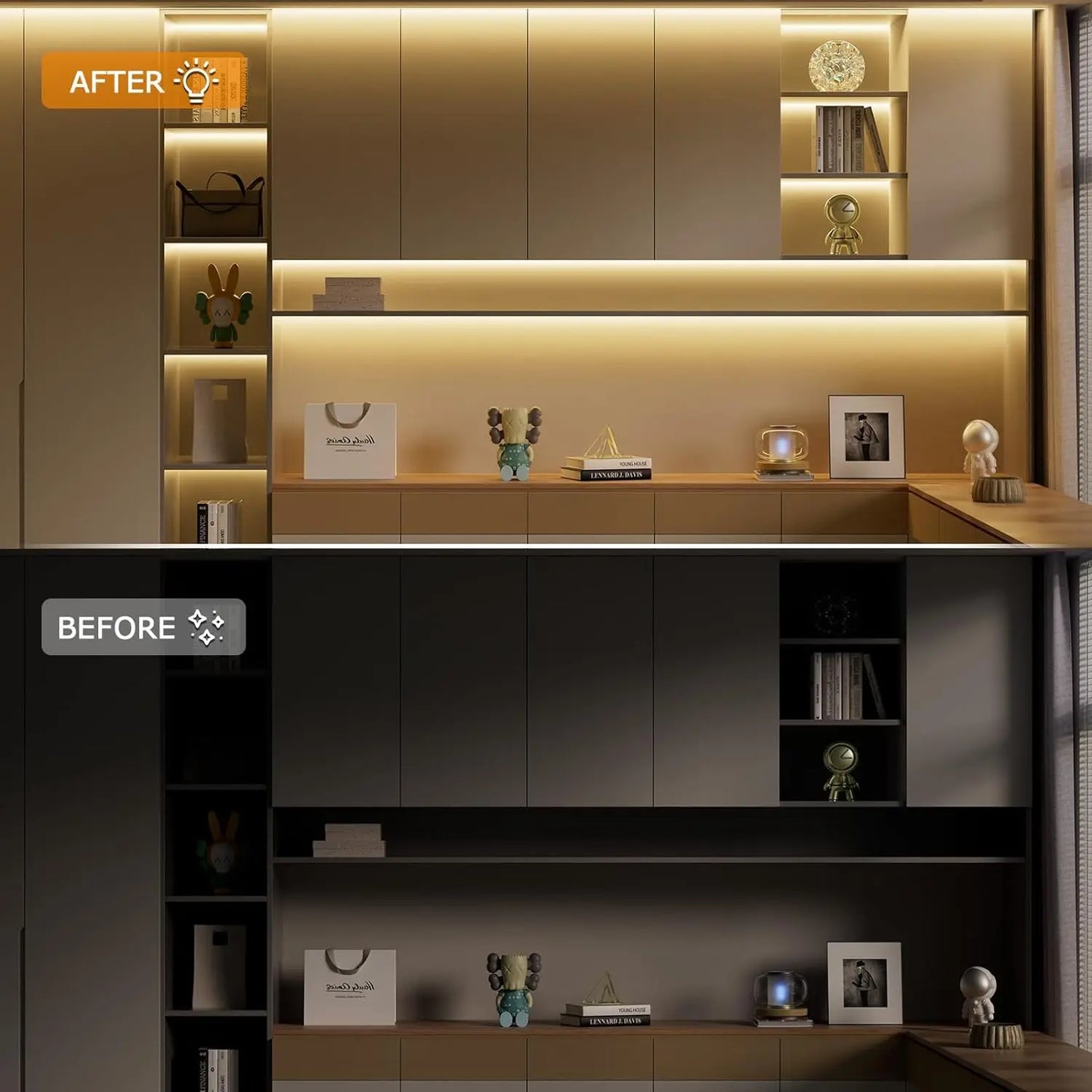Tuya COB LED Strip Light Warm White Flexible Dimmable Lights 320leds/m