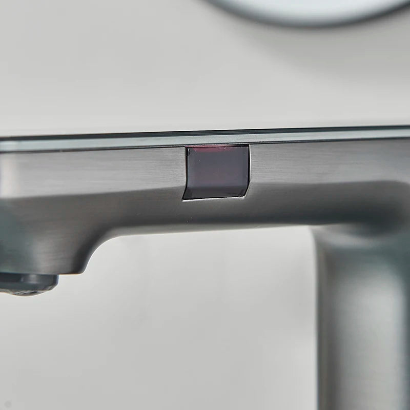 Luxury Smart LCD Dual Sensor Faucet  Cold Hot Water Mixer Bathroom Sink Tub Tap