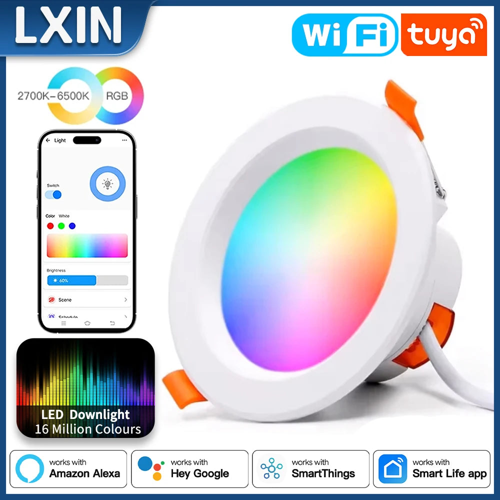 Tuya LXIN Downlight WIFI Smart LED Dimming Spot Light