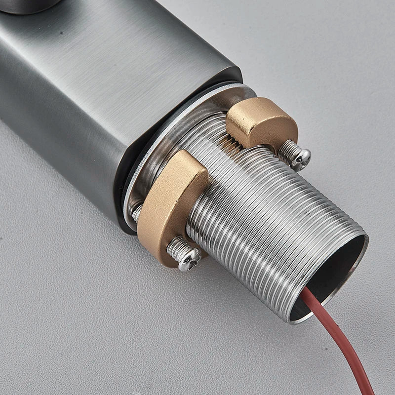 Luxury Smart LCD Dual Sensor Faucet  Cold Hot Water Mixer Bathroom Sink Tub Tap