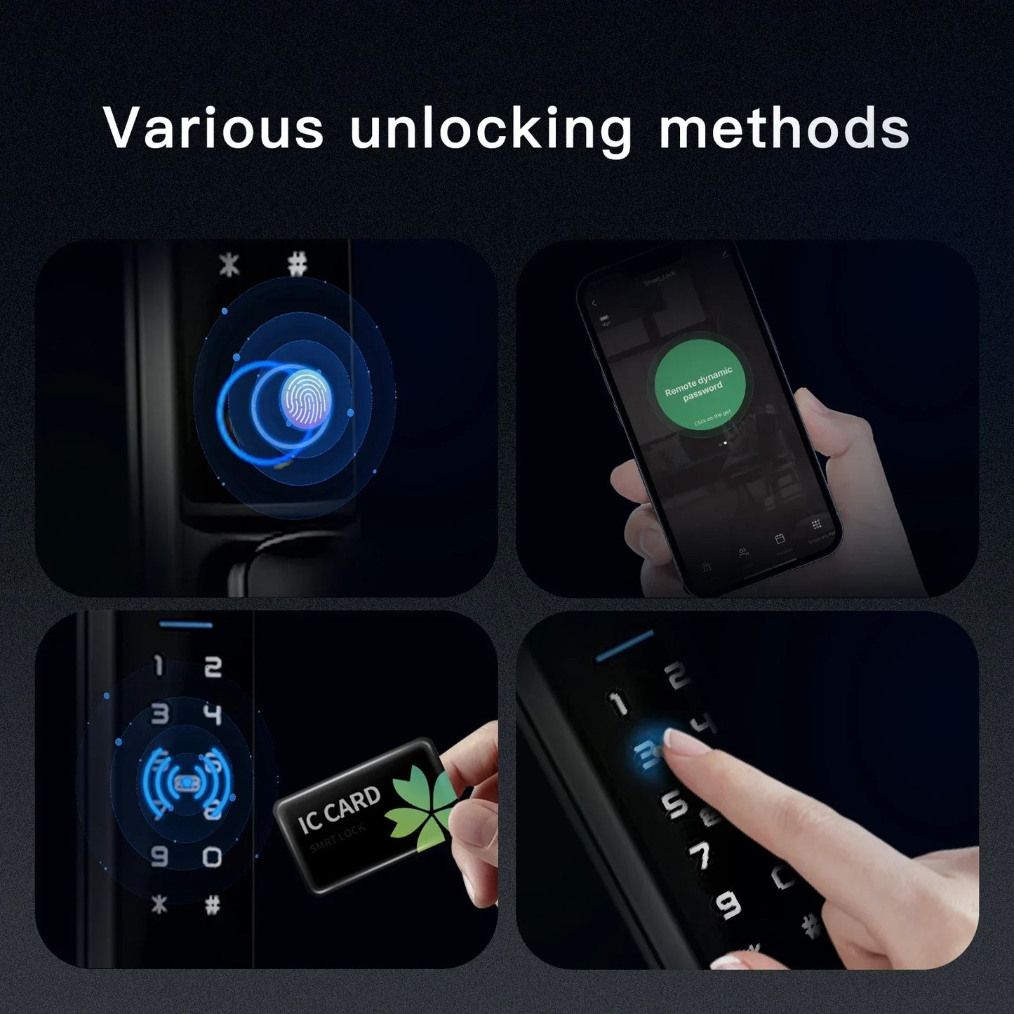 Tuya MOES WiFi Smart Narrow Side Fingerprint Coded Door Lock