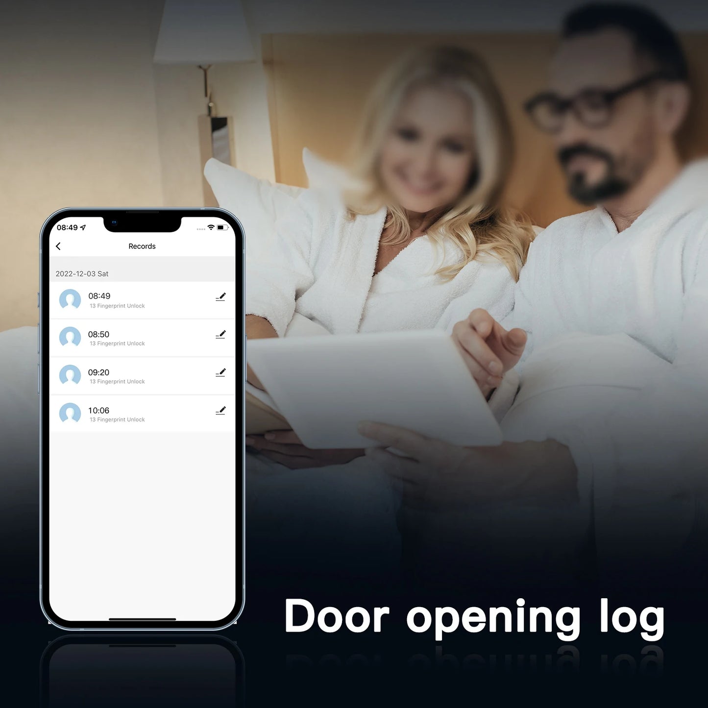 Tuya MOES WiFi Smart Narrow Side Fingerprint Coded Door Lock