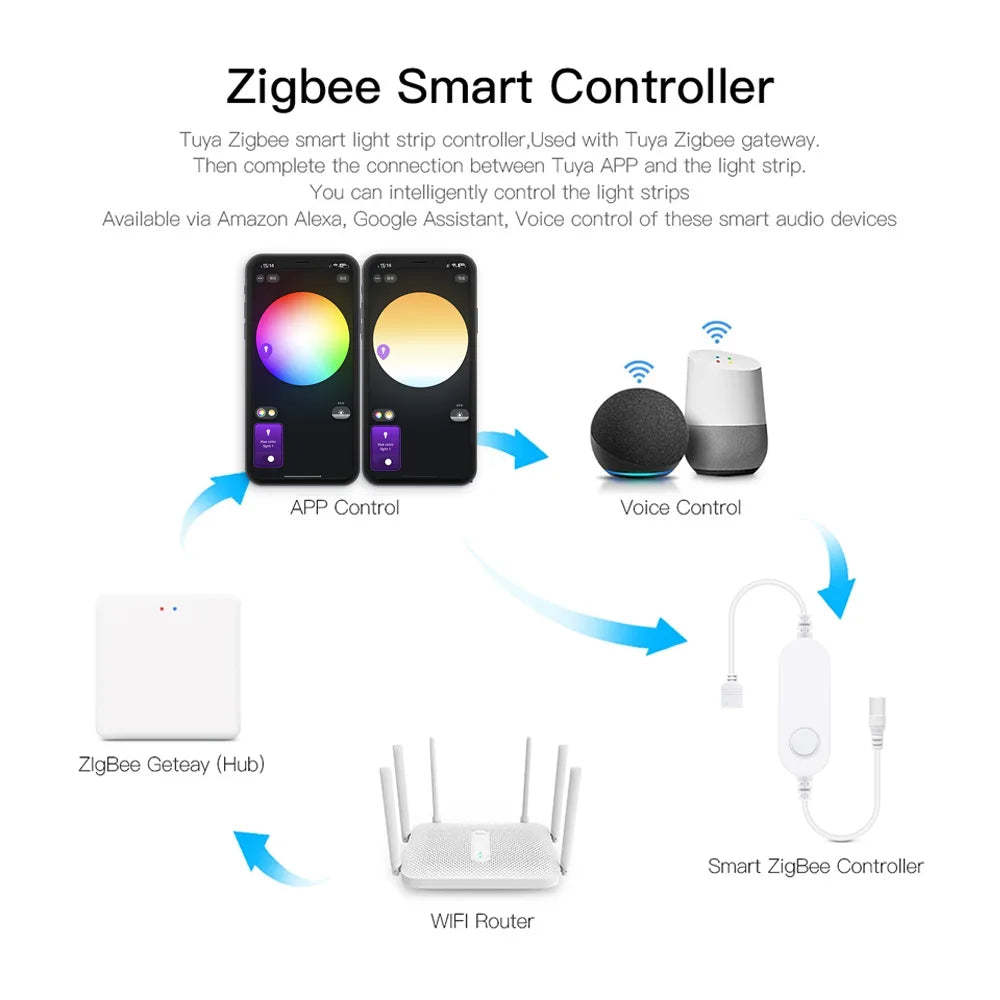 Tuya Smart LED Controller DC12V LED Strip
