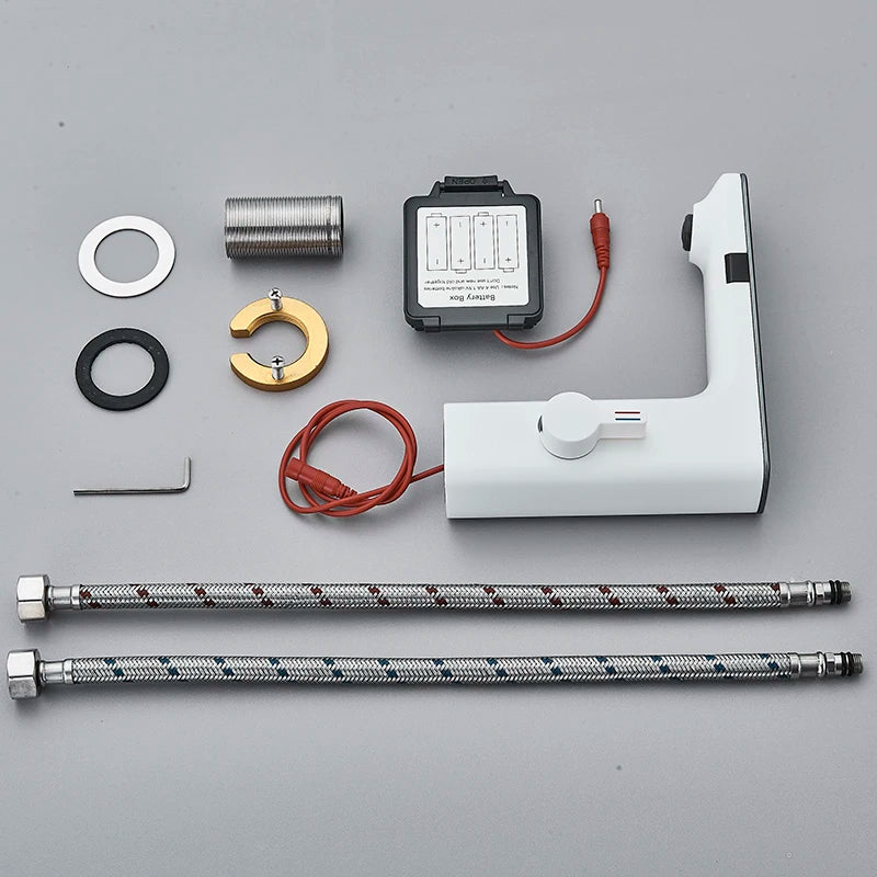 Luxury Smart LCD Dual Sensor Faucet  Cold Hot Water Mixer Bathroom Sink Tub Tap