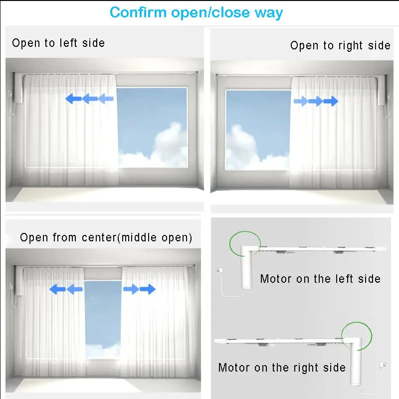 Tuya Smart Curtain Track Rails Electric Cornice for Curtains