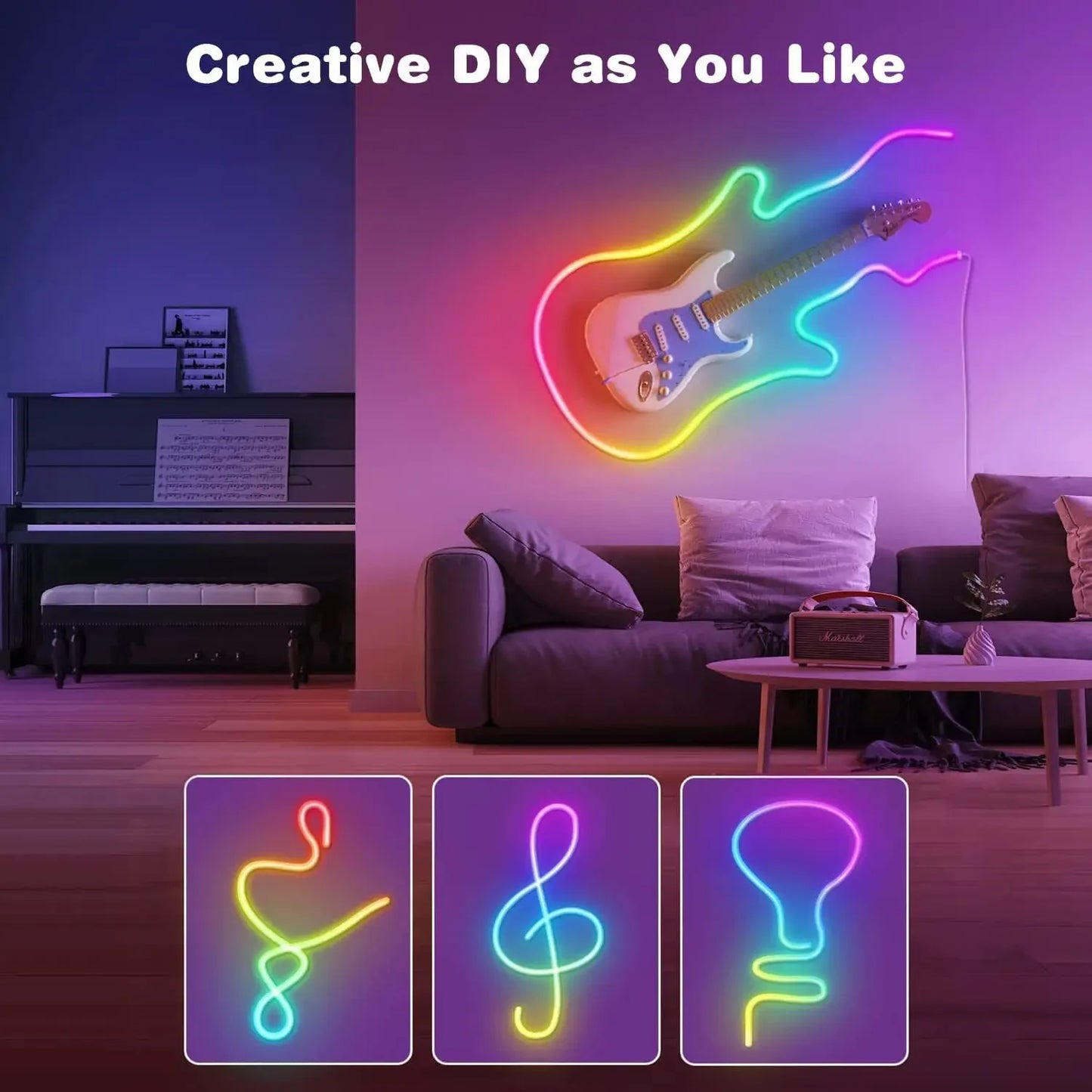 Tuya RGB Neon LED Strip IP65 Waterproof DIY USB Neon Strip