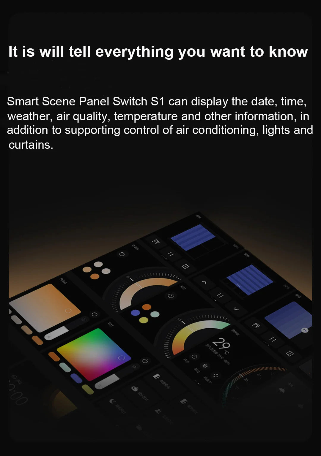 Original Aqara Smart S1 Scene Panel Switch Touch Screen (Mainland China Version)
