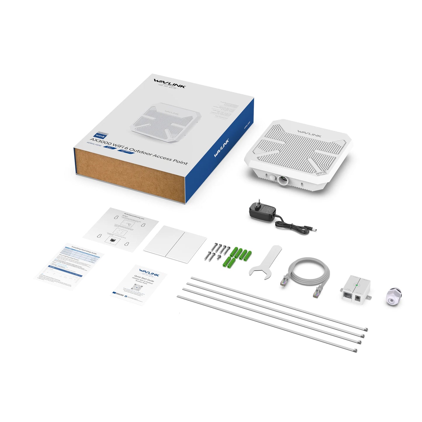 WAVLINK High Power AX3000 WiFi6 Outdoor Router/Repeater/AP 5G Long Range Outdoor WiFi Mesh Extender With PoE IP67 Weatherproof