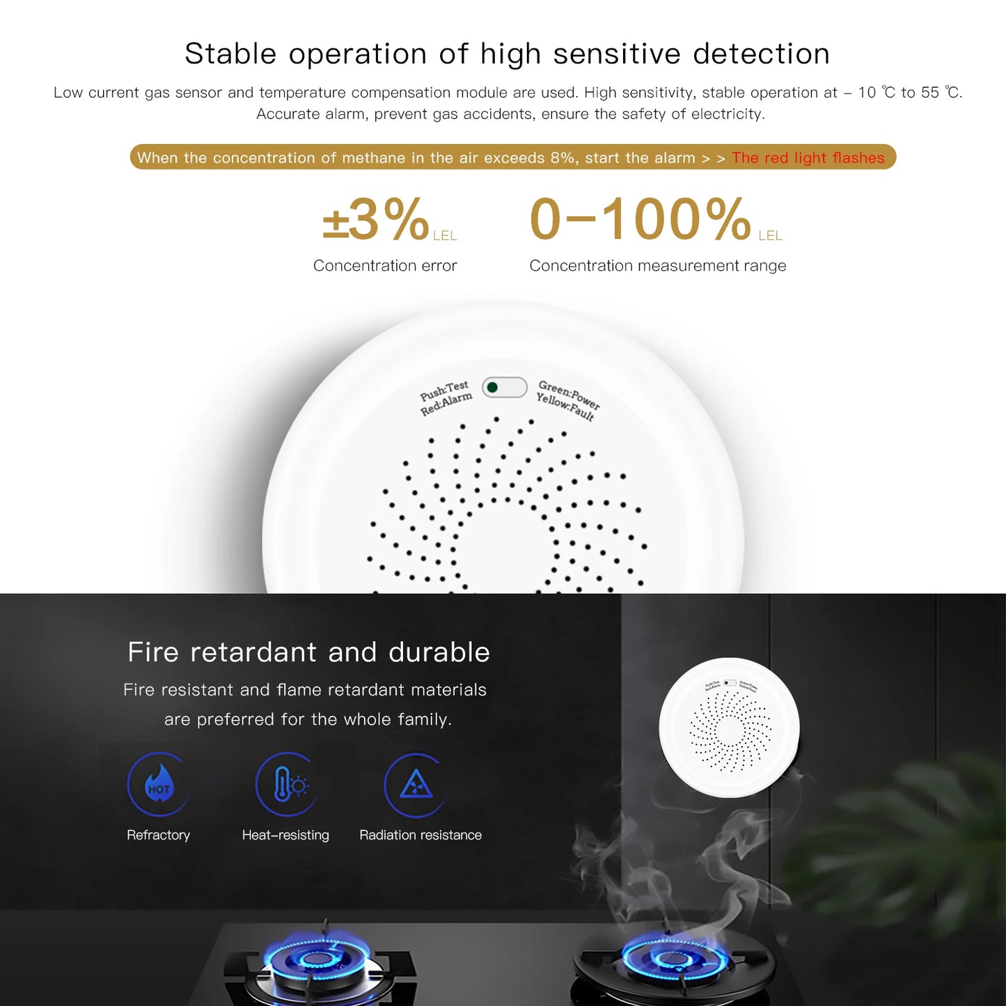 Tuya MOES Smart ZigBee Gas Detector
