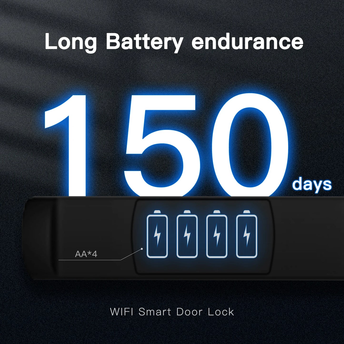 Tuya MOES WiFi Smart Narrow Side Fingerprint Coded Door Lock