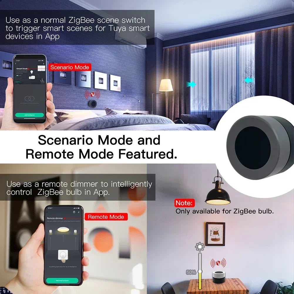 Tuya MOES ZigBee Smart Knob Switch Wireless Scene Switch Button Controller